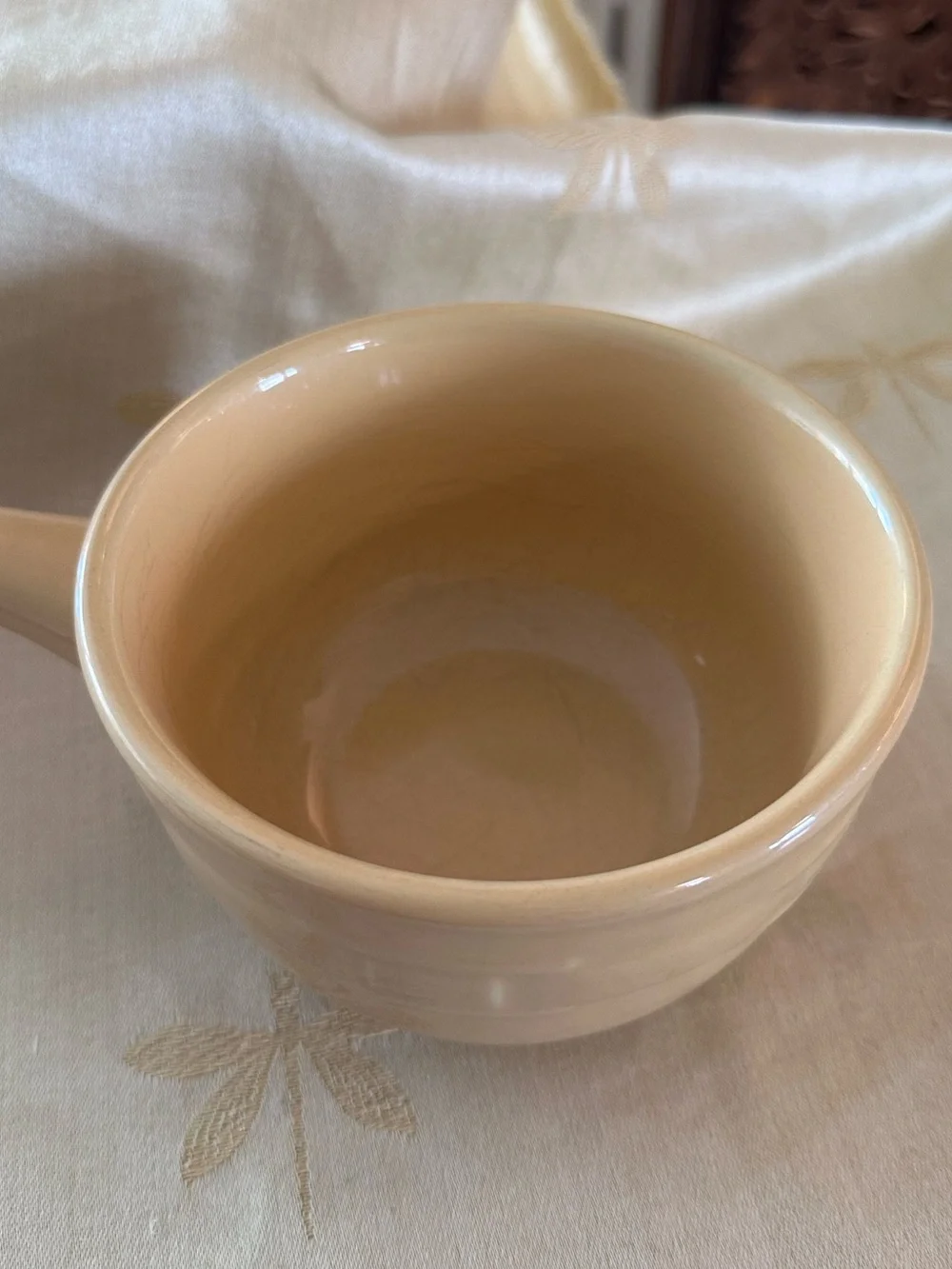 Longaberger Woven Traditions Stoneware Chili / Soup / Chowder Bowl w/ Handle.